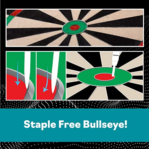Viper Slash Official Competition Bristle Steel Tip Dartboard, WDF Accredited with Staple-Free Ultra-Thin Metal Wiring, Self-Healing Professional-Grade African Sisal, Magnetic Dart Holders,Black Viper
