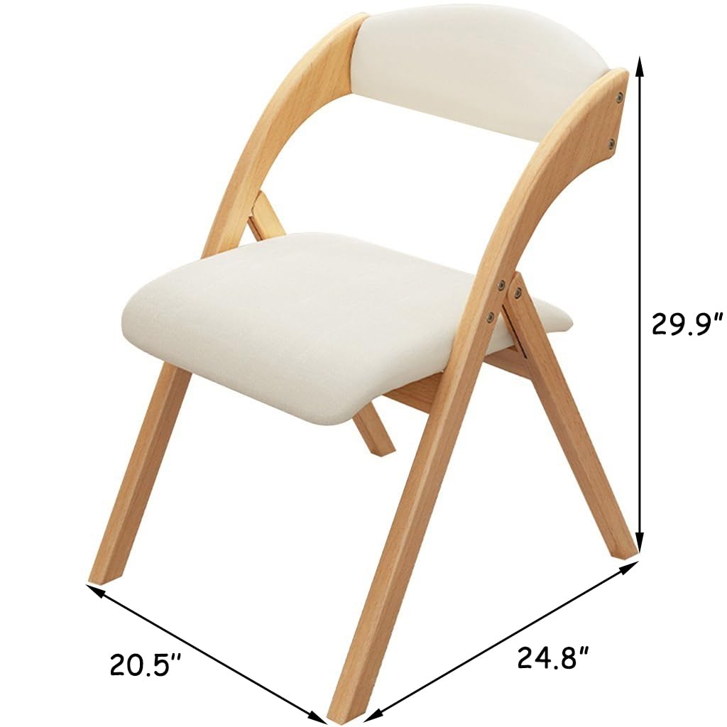 ZRAGEK Folding Chairs with Padded Seats,Home Comfortable Dining Chair Learning Chair, Single Comfortable Backrest Lounge Chair On The Balcony, Portable, Bearing 100kg - WoodArtSupply