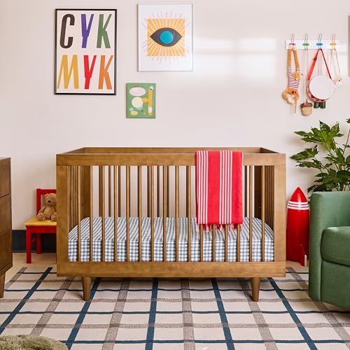 DaVinci Marley 3-in-1 Convertible Crib in Walnut Finish and Walnut Legs, Greenguard Gold Certified DaVinci