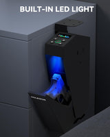 Gun Safe Biometric Pistol Safe Fingerprint Drop Down Mount Handgun Safe Under Table for Desk Bedside Nightstand HOLEWOR