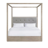 Pemberly Row Contemporary Wood King Canopy Bed in Gray Finish Pemberly Row