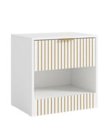 Masupu Small Night Stand Modern Bedside Table NightStand Farmhouse Boho Wooden Bedside Table with Drawer,Side End Table for Bedroom,Living Room,Office White Masupu