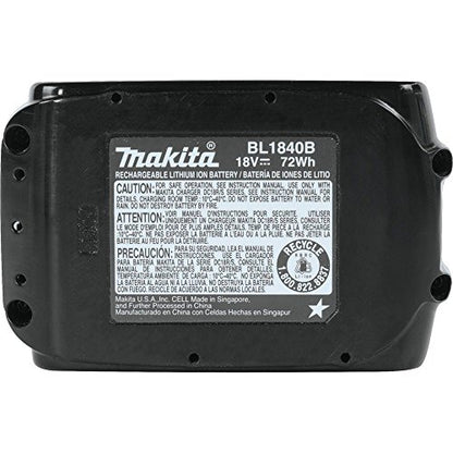 Makita BL1840B 18V LXT Lithium-Ion 4.0Ah Battery, Black - WoodArtSupply