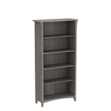 Bush Furniture Salinas 5 Shelf Tall Bookcase Set of 2 - Driftwood Gray Bush Business Furniture