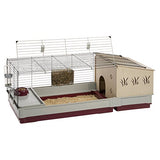 Ferplast Krolik Extra-Large Rabbit Cage w/ Wood Hutch Extension Rabbit Cage Includes All Accessories and Measures 55.9L x 23.62W x 19.68H and Includes ALL Accessories Ferplast