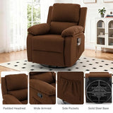 Korser Recliner Chair, 360 Swivel Rocker Chair for Adults, Small Rocking Recliner for Small Spaces, Upholstered Fabric Glider Recliner Nursery