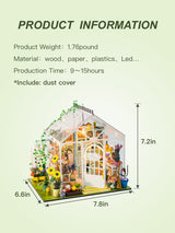 PlayOnePlay Create Your Dream Tiny Home with Our DIY Miniature House Kit - Wooden Furniture Decoration for Adults, Teens, and Friends! (Sunshine Flower) PlayOnePlay