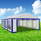 AMERICAN PHOENIX Party Tent 16x26 ft Heavy Duty Canopy Shelter Gazebo for Wedding Event Fair with Roof with Sidewalls and Windows White and Blue Event Tents AMERICAN PHOENIX