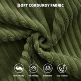 IDEALHOUSE 4 in 1 Convertible Sleeper Sofa Bed Couch, 79 Inch Boneless Corduroy Floor Couch with Pillows, No Assembly, Modern Deep Seat Sofa Futon Mattress for Living Room,Apartment,Green IDEALHOUSE