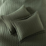 WDCOZY Olive Green King Size Quilt Set, Geometric Box Lightweight Bedspread, Soft Farmhouse Rustic Coverlet, Spring Summer Thin Comforter, Country Bedding, 104x90 inches WDCOZY