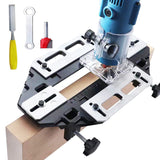 Aluminum Alloy Door Hinge Jig ，Door Hinge Hole Woodworking Hole Opener Slotting Locator ，Hinges for Wood Cabinet Kitchen Door Lock Installation ZMURED