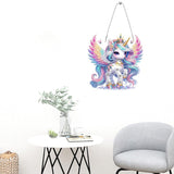 Cute Unicorn Diamond Painting Hanging Pendant Kit, 5D DIY Acrylic Crystal Special Shaped Window Garden Animal Diamond Art Ornament for Adult (ZD07) Generic