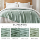 Madison Park Liquid Cotton Luxury Blanket Premium Soft Cozy 100% Ring Spun Cotton For Bed , Couch or Sofa, King, Sea Foam Madison Park