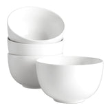 DOWAN 5.8" Deep Soup Bowls & Cereal Bowls - 30 Ounces Large Bowls Set of 4 for Kitchen - White Ceramic Bowls for Cereal, Soup, Oatmeal, Salad, Ramen, Noodle, Rice - Dishwasher & Oven Safe DOWAN