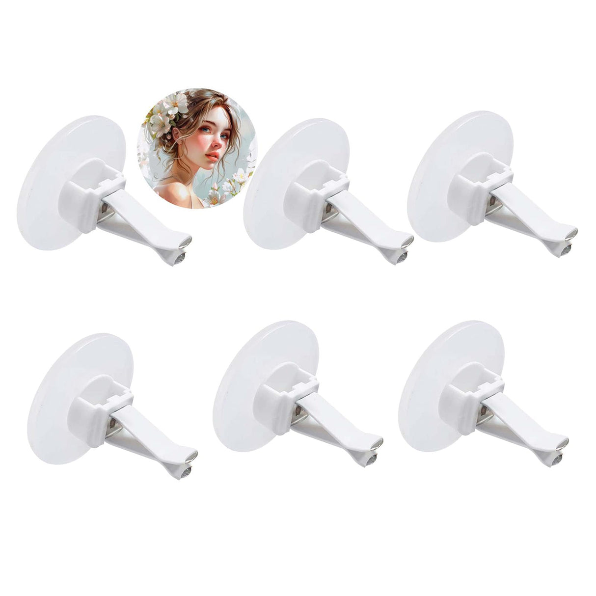 6 Pack Sublimation Blanks Car Air Vent Clips Heat Transfer Blank Car Outlet Perfume Clip Auto Diffuser Vent Clip Car Scent Diffuser Clip Car Exhaust Outlet Accessories Round Frinnovan
