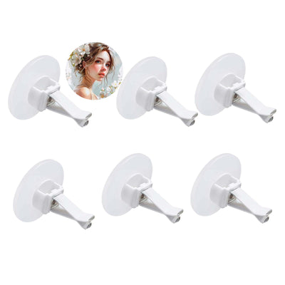6 Pack Sublimation Blanks Car Air Vent Clips Heat Transfer Blank Car Outlet Perfume Clip Auto Diffuser Vent Clip Car Scent Diffuser Clip Car Exhaust Outlet Accessories Round