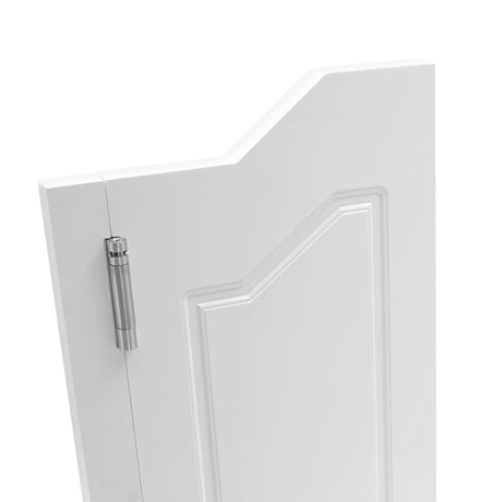 Swinging Doors Cafe Doors, Cafe Saloon Doors, Interior Wood Door Swing Door with Metal Hinges, Bar Saloon Swinging Doors for Kitchen Stairs Bedroom Entrance Partition (White A, 29.92x41.93in) Pinelicorn