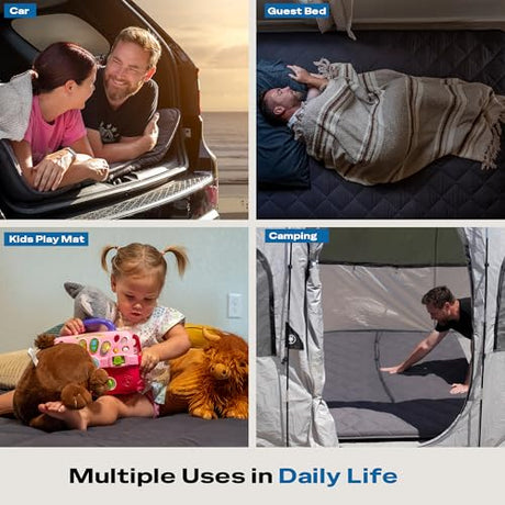 Aircliff Japanese Floor Mattress Futon - Foldable Tatami Mat Mattress, High Density Foam Sleeping Pad, Shikibuton, Designed in Japan, Roll-Up Floor Bed for Dorm, Lounger, or Guest (Grey, Twin) Aircliff
