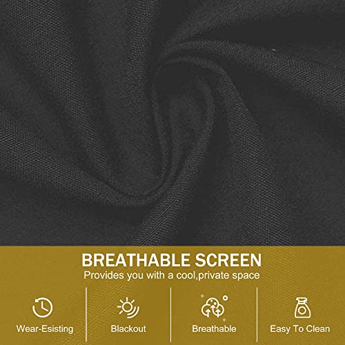 4 Panel 68" H Room Divider Partition Folding Steel Frame Screen Freestanding Privacy Divider Portable Breathable Partition Japanese-Inspired Oriental Shoji Screen Wall Divider for Home Office, Black CL.HPAHKL