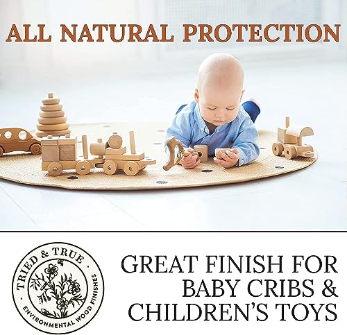 Tried & True Danish Oil – Pint – All Natural, All Purpose Finish for Wood, Food Safe, Solvent Free, VOC Free, Non Toxic Wood Finish, Polymerized Tried & True