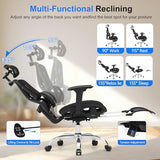 Freepub Ergonomic Mesh Office Chair, Home Desk Chair Comfy with Adjustable Lumbar Support 3D Headrest and Armrests, Reclining Big and Tall High Back Computer Gaming Chairs for Man Women, 350lbs Black Freepub