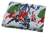Jay Franco Kids Sheet Cartoon Set with Fitted, Flat Sheets & Pillow Cover - Ultra-Soft Bedding with Pillowcase for Room Decor, Blue - Avengers, 3 Piece Twin Jay Franco