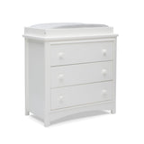 Delta Children Perry 3 Drawer Dresser with Changing Top and Interlocking Drawers, Bianca White Delta Children