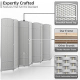 Sorbus 8 Panel Room Divider 6 ft. Tall - Privacy Screen, Extra Wide Double Hinged Panels, Mesh Hand-Woven Design, Partition Room Dividers and Folding Privacy Screens, Wall Divider for Room Separation Sorbus