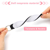 Pletpet 10 Pcs Sublimation Wristlet Keychain Blank, Winspeed DIY Neoprene Wristlet Keychain Lanyard, Key Blanks for Women DIY Crafts (White), Wrist size Pletpet