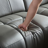 Eafurn Power Reclining Sectional Sofa with Chaise Lounge, Genuine Leather Left Facing Corner Couch Home Theater Seating with USB Port & Adjustable Headrest & Footrest for Living Room,Apartment Eafurn