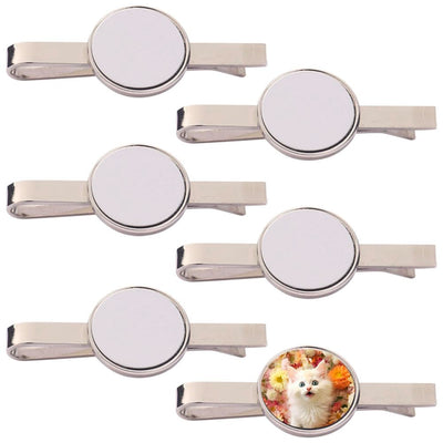 BAOZOON 3 Pcs Sublimation Tie Clip Blanks for Men Metal Tie Bars Heat Transfer DIY Tie Pins Pinch Clip for Wedding Birthday Business Holiday Parties