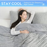 CHOSHOME Cooling Comforter Twin Size, Cooling Blanket for Hot Sleeper, Q-Max 0.45 Arc-Chill Cooling Fiber, Cool Soft Thin Breathable Summer Blanket for Bed, Couch, (60" x 90", Grey) CHOSHOME