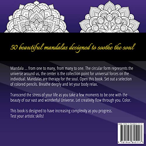 The Art of Mandala: Adult Coloring Book Featuring Beautiful Mandalas Designed to Soothe the Soul KAVNLON
