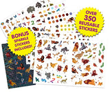 Disney Lion King Sticker Book Treasury - Activity Books for kids, 350 reusable stickers, 96 pages of fun Phidal