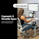 Zaqei Model 2026 Adjustable Height Rolling Desk with Wheels Portable Compact Laptop Table Mobile Workstation for Study Office Small Space Standing Desk Ergonomic Writing Surface Modern Home Furniture Zaqei