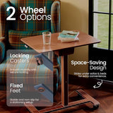 TopJob ANYDESK FOLD Mobile Standing Desk, Portable with Lockable Wheels, Foldable Stand Desk, Rolling Computer Workstations, Used for Home, Couch Side Table, Bedside Table in Bed Room Kitchen TopJob