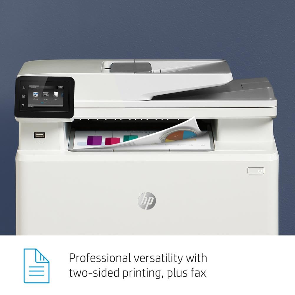 HP Color LaserJet Pro M283fdw Wireless All-in-One Laser Printer, Remote Mobile Print, Scan & Copy, Duplex Printing, Works with Alexa (7KW75A), White