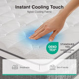 Novilla 12 Inch Full Size Mattress, Hybrid Mattress Full with Pocketed Coils & Gel Infused Memory Foam & Nylon Cooling Fabric for Motion Isolation & Pain Relief Comfort CertiPUR-US Certified Novilla