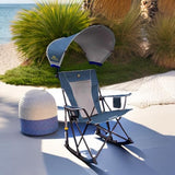 GCI Outdoor Sunshade Rocker Outdoor Rocking Chair with Canopy GCI Outdoor