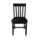 International Concepts Pair of Schoolhouse Chairs Black IC International Concepts