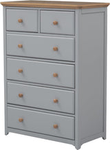 Merax 3-Piece Full Bedroom Furniture Set, Wooden Bedroom Set with Full Size Storage Platform Bed, 3- Drawer Nightstand and 6-Drawer Storage Chest (Gray+Natrual) Merax