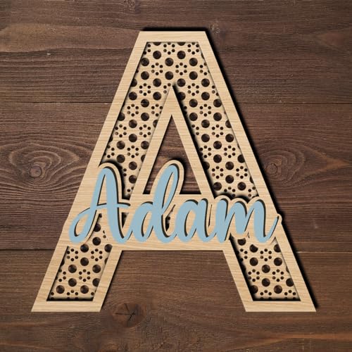 Custom Wood Name Sign - Exquisite Nursery Decor and Wall Art for Girl or Boy Room - Stunning Family Name Signs with Wood Letters and Baby Name Sign EXUNART