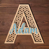 Custom Wood Name Sign - Exquisite Nursery Decor and Wall Art for Girl or Boy Room - Stunning Family Name Signs with Wood Letters and Baby Name Sign EXUNART