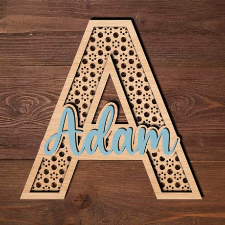 Custom Wood Name Sign - Exquisite Nursery Decor and Wall Art for Girl or Boy Room - Stunning Family Name Signs with Wood Letters and Baby Name Sign EXUNART