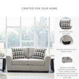 Signature Design by Ashley Avenal Park Casual Loveseat with 2 Toss Pillows, Light Gray Signature Design by Ashley