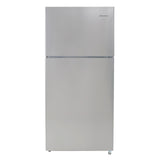 West Bend Apartment Refrigerator Freestanding Dual Door Design Fridge with Top Freezer, Adjustable Electronic Control and Frost Free Defrost, for Condo, House, Small Kitchen Use, 18-Cu.Ft, Metallic West Bend