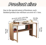 SUSEHXD Solid Wood Folding Desk, Mid Century Modern Desk, Portable Computer Desk, Modern Furniture Simple Study Makeup Workstation for Home Bedroom(Brown,75cm-29.5in) SUSEHXD