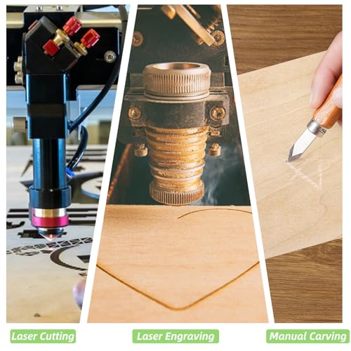 12Pcs 16 x 12 x 1/16 Inch Baltic Birch Plywood Sheets Unfinished Plywood Sheet for Arts and Crafts, Painting, Pyrography, Wood Engraving, Wood Burning, Laser, Architectural Models ACXFOND