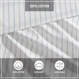 Eddie Bauer - Twin Sheets, Cotton Percale Bedding Set, Crisp & Cool Home Decor (Essential Stripe White, Twin) Eddie Bauer