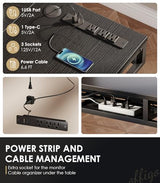 OffiGo 63 Inch L Shaped Electric Standing Desk with Drawers, Height Adjustable Large Desk with Power Outlets, Sit Stand Table, Writing Computer Desk for Home, Office, Workstation, Black OffiGo
